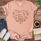 T-Shirt Heather Peach / S Pride and Prejudice Doodle T-Shirt