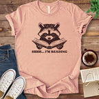 T-Shirt Heather Peach / S Shhh I'm Reading Book Lover Shirt