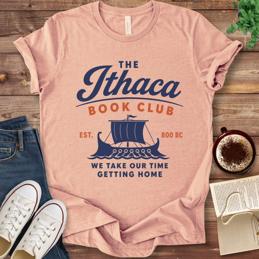 T-Shirt Heather Peach / S The Ithaca Book Club Homer's Odyssey T-Shirt