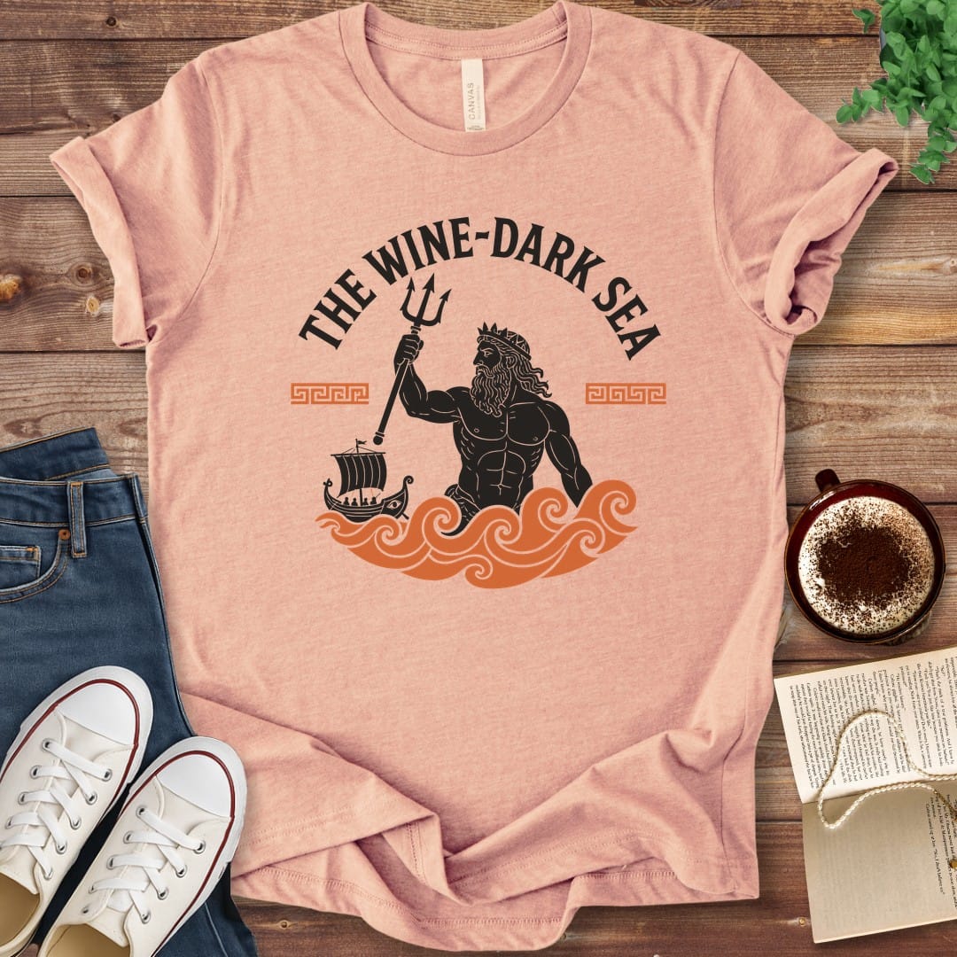 T-Shirt Heather Peach / S The Wine-Dark Sea Homer's Odyssey T-Shirt