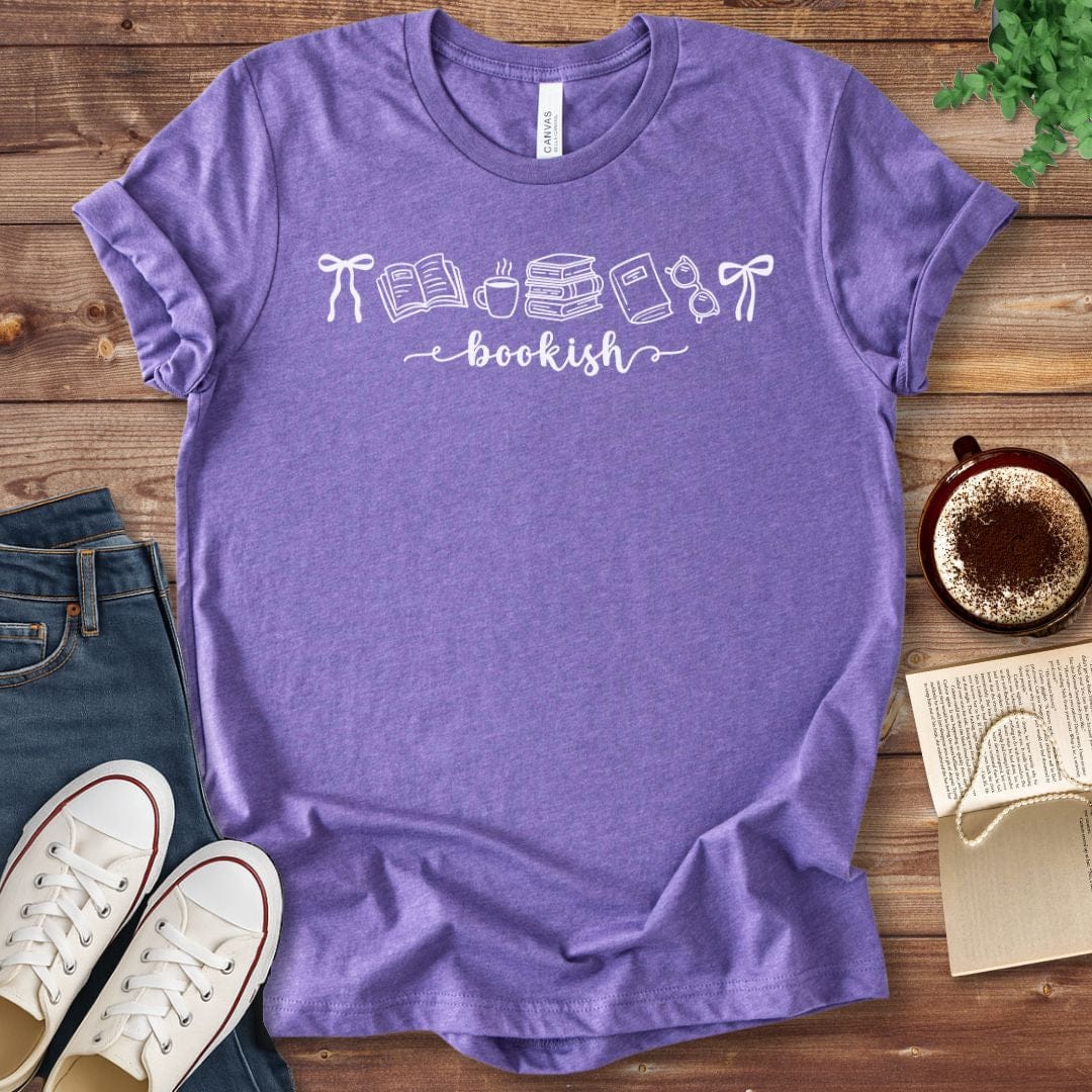T-Shirt Heather Team Purple / S Bookish Doodle T-shirt