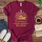 T-Shirt Maroon / S Boats Against the Current Great Gatsby T-Shirt