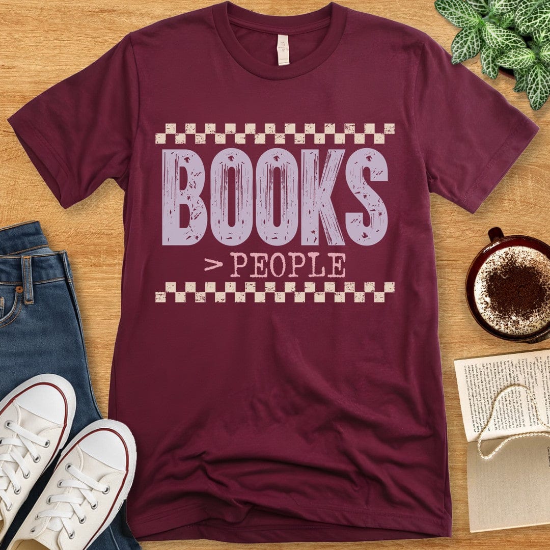 T-Shirt Maroon / S Books > People T-shirt