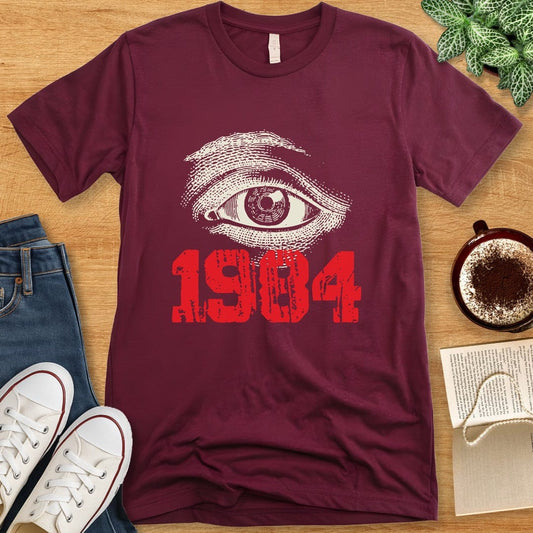 T-Shirt Maroon / S George Orwell 1984 Shirt