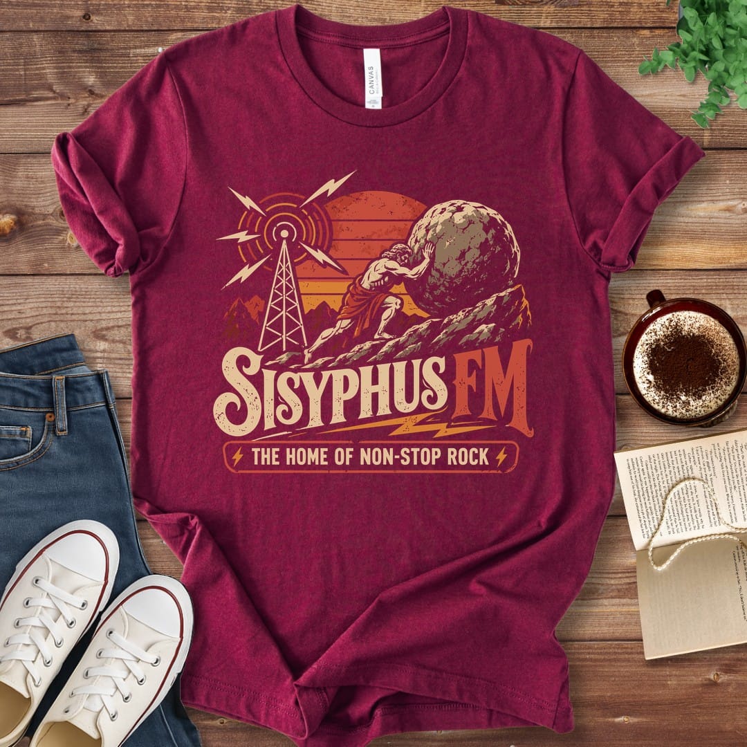 T-Shirt Maroon / S Sisyphus FM Non-Stop Rock T-Shirt