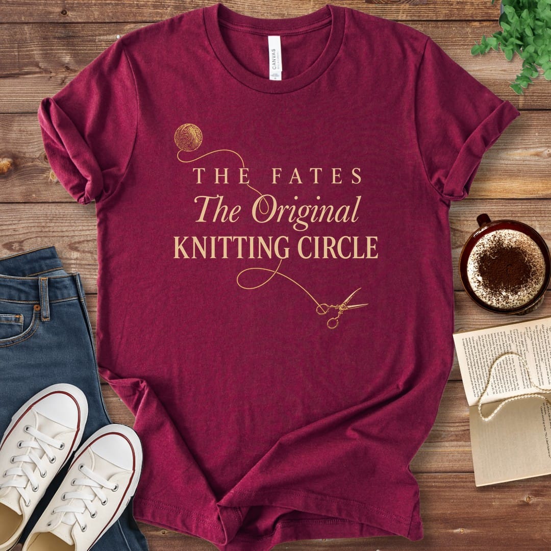 T-Shirt Maroon / S The Fates The Original Knitting Circle T-Shirt