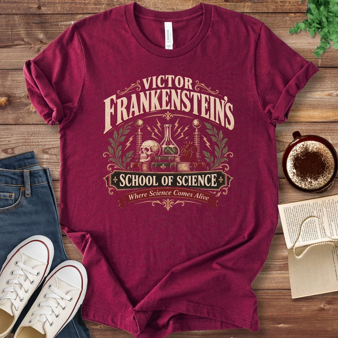 T-Shirt Maroon / S Victor Frankenstein's School of Science T-Shirt