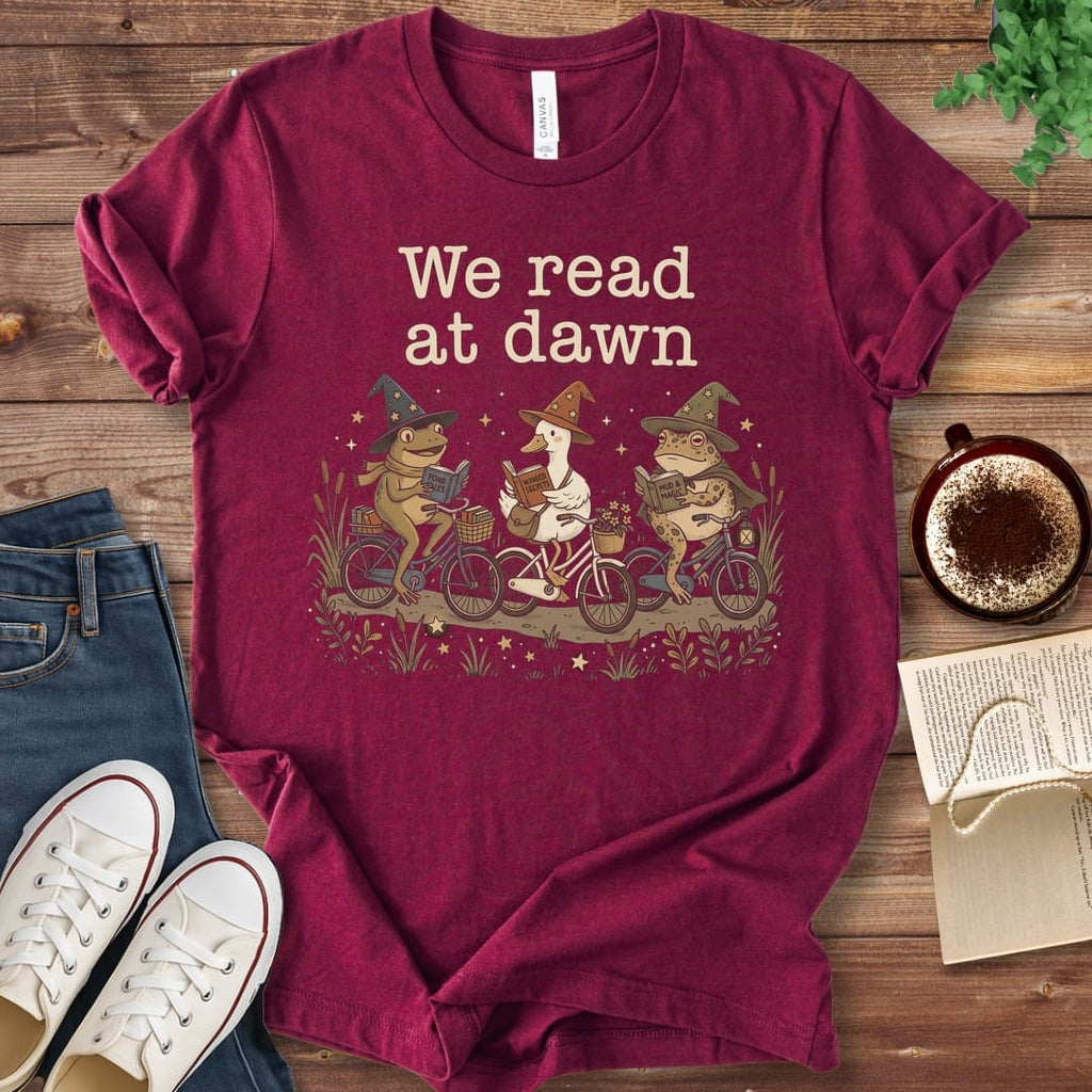 T-Shirt Maroon / S We Read At Dawn Frog & Goose T-Shirt