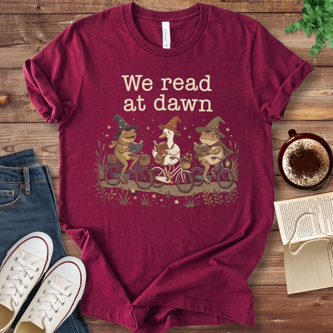 T-Shirt Maroon / S We Read At Dawn Frog & Goose T-Shirt