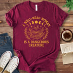 T-Shirt Maroon / S Well Read Woman Bookish T-Shirt