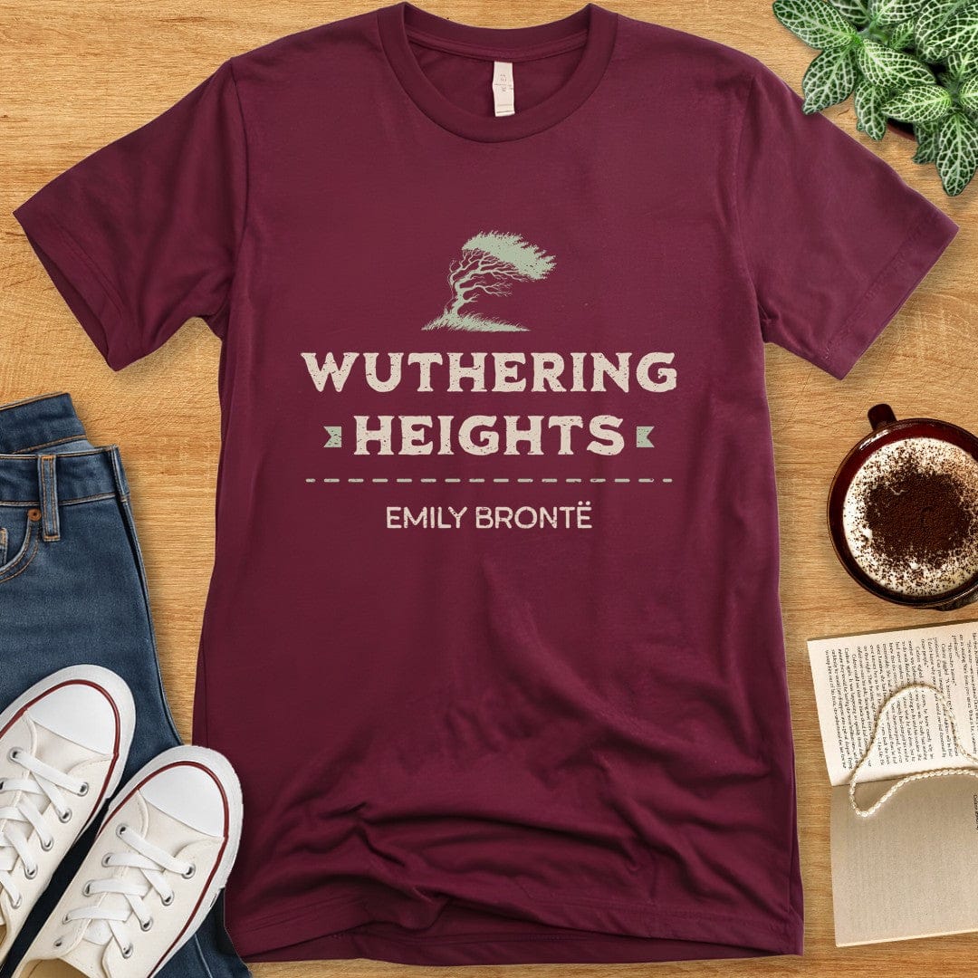 T-Shirt Maroon / S Wuthering Heights Emily Bronte T-shirt