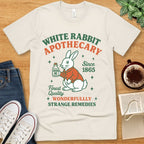 T-Shirt Natural / S Alice in Wonderland Tee - White Rabbit Apothecary