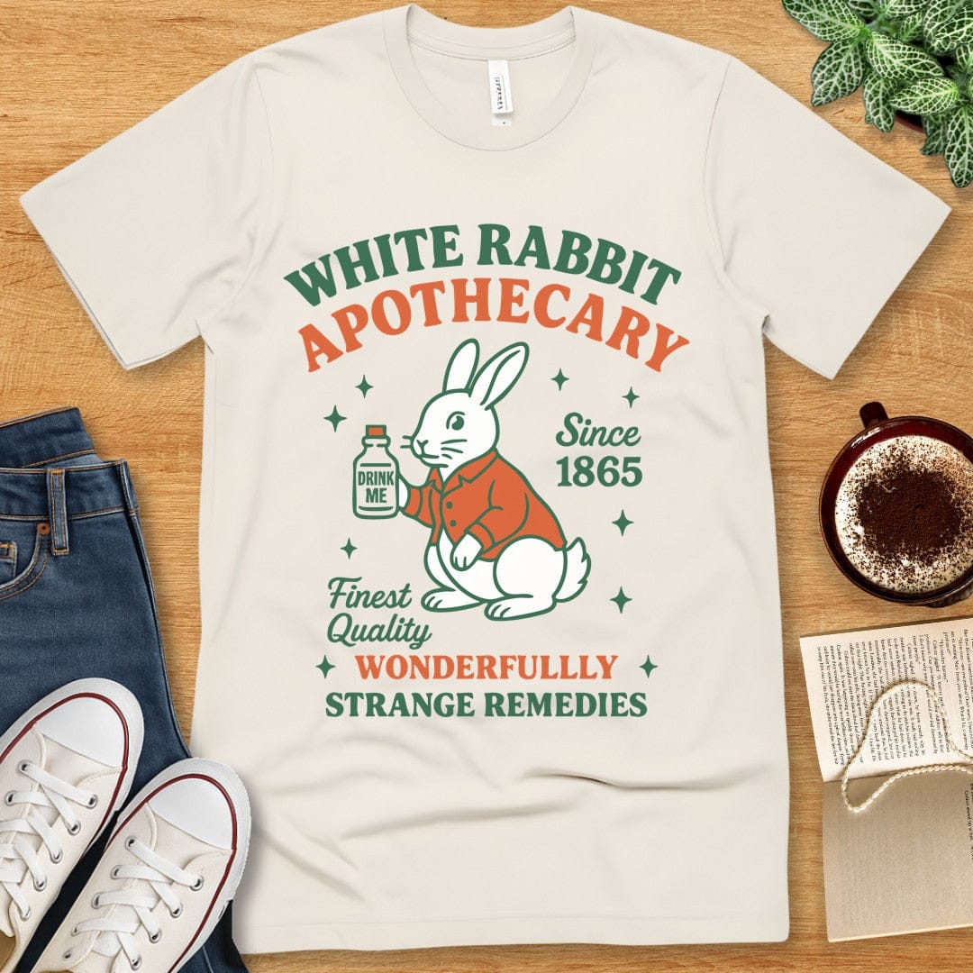 T-Shirt Natural / S Alice in Wonderland Tee - White Rabbit Apothecary