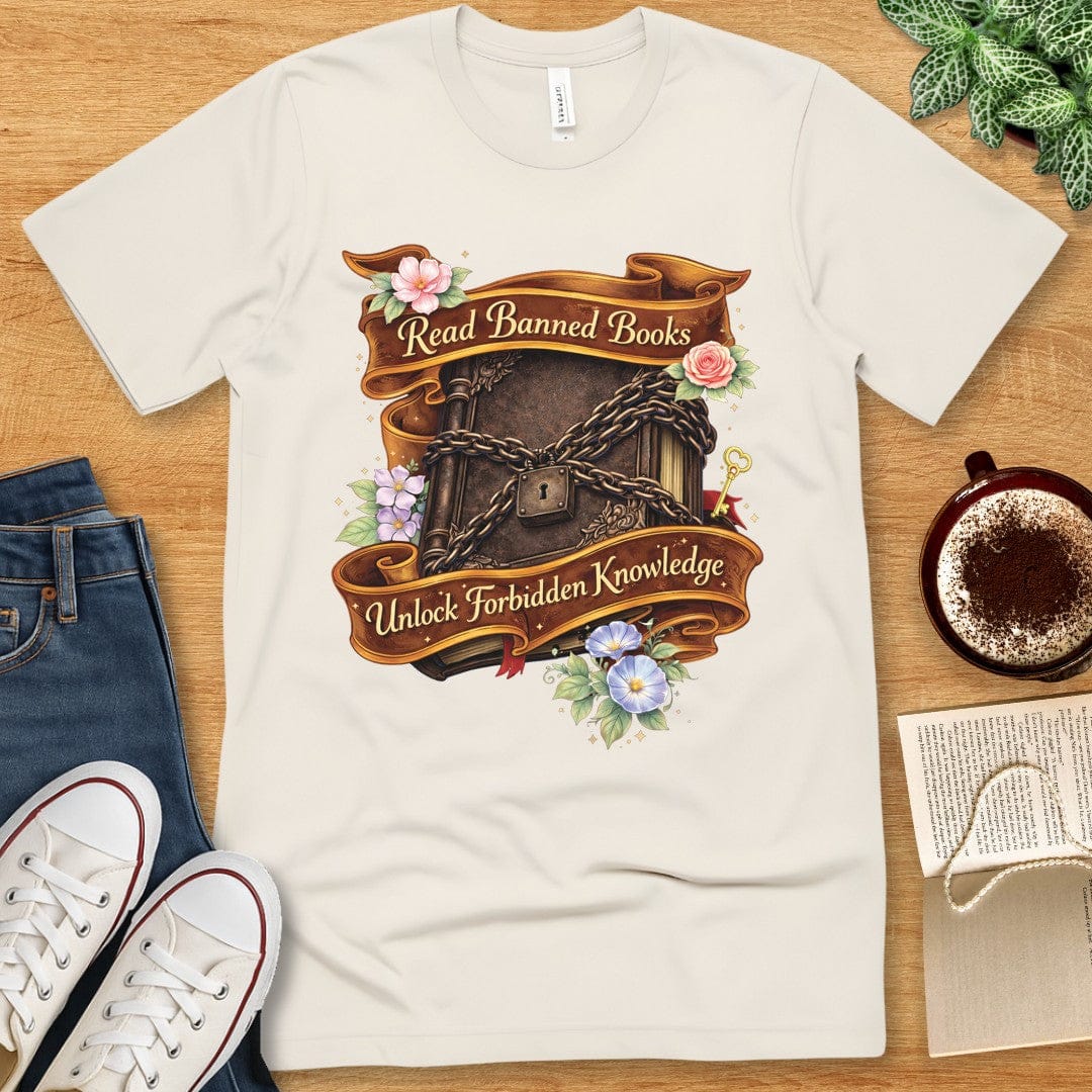 T-Shirt Natural / S Banned Books Forbidden Knowledge T-shirt