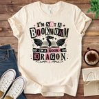 T-Shirt Natural / S Book Dragon Retro Collage T-Shirt
