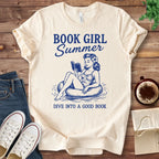 T-Shirt Natural / S Book Girl Summer Dive T-Shirt