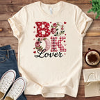 T-Shirt Natural / S Book Lover Faux Patchwork T-Shirt