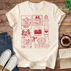 T-Shirt Natural / S Book Lover Stamps T-Shirt