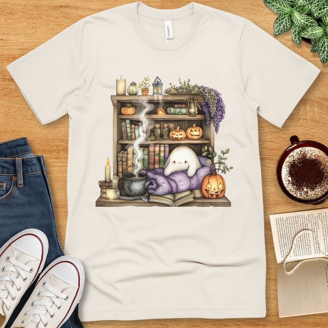 T-Shirt Natural / S Cozy Halloween Ghost T-Shirt