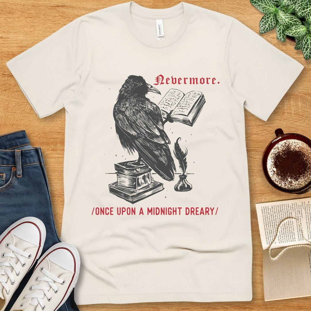 T-Shirt Natural / S Edgar Allan Poe Shirt – The Raven-Inspired Design