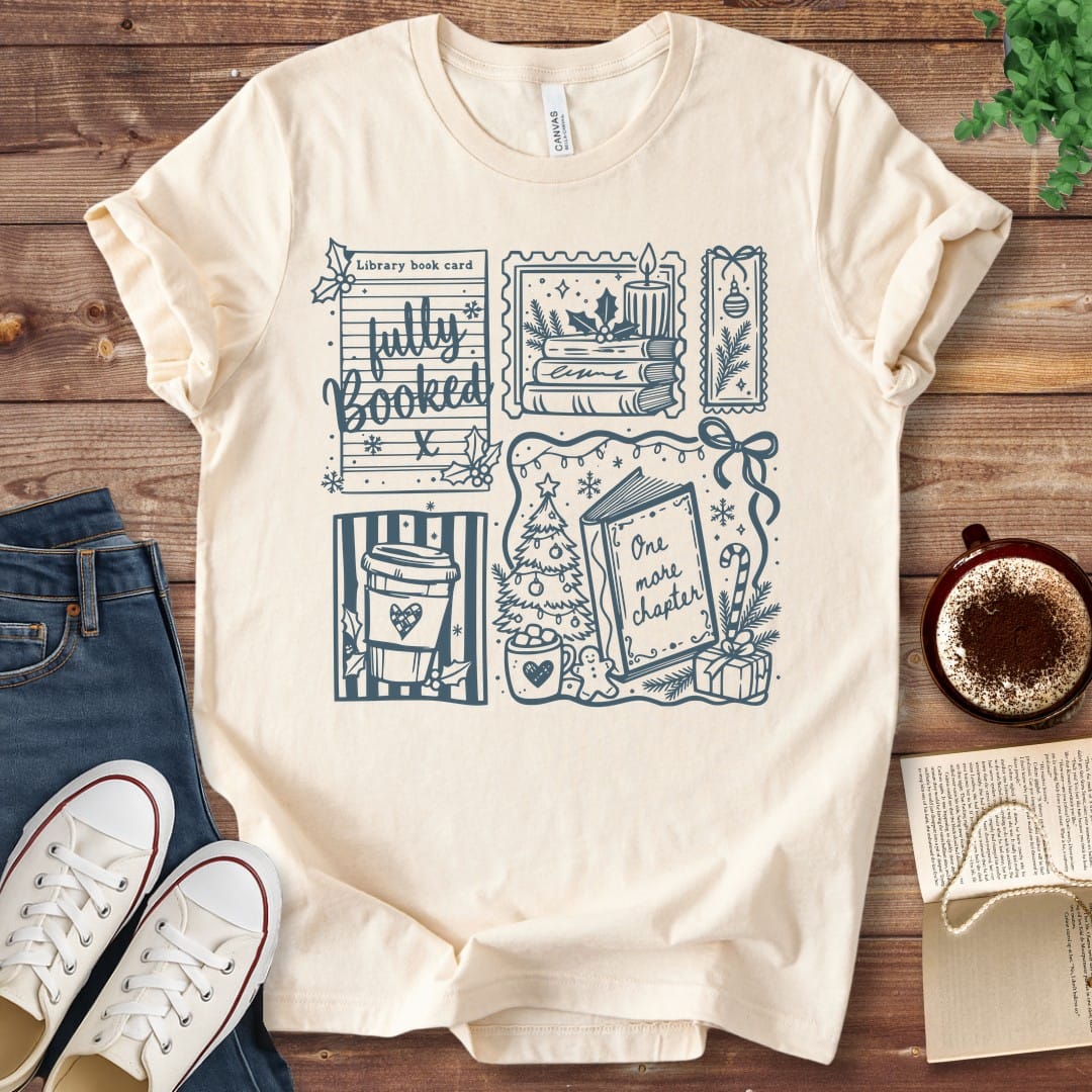 T-Shirt Natural / S Fully Booked for Christmas T-Shirt