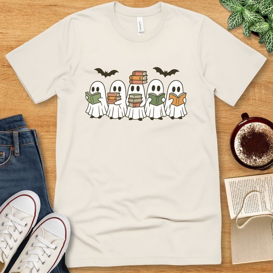 T-Shirt Natural / S Halloween Book Ghosts Shirt