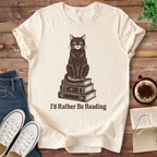 T-Shirt Natural / S I'd Rather Be Reading Cat T-Shirt