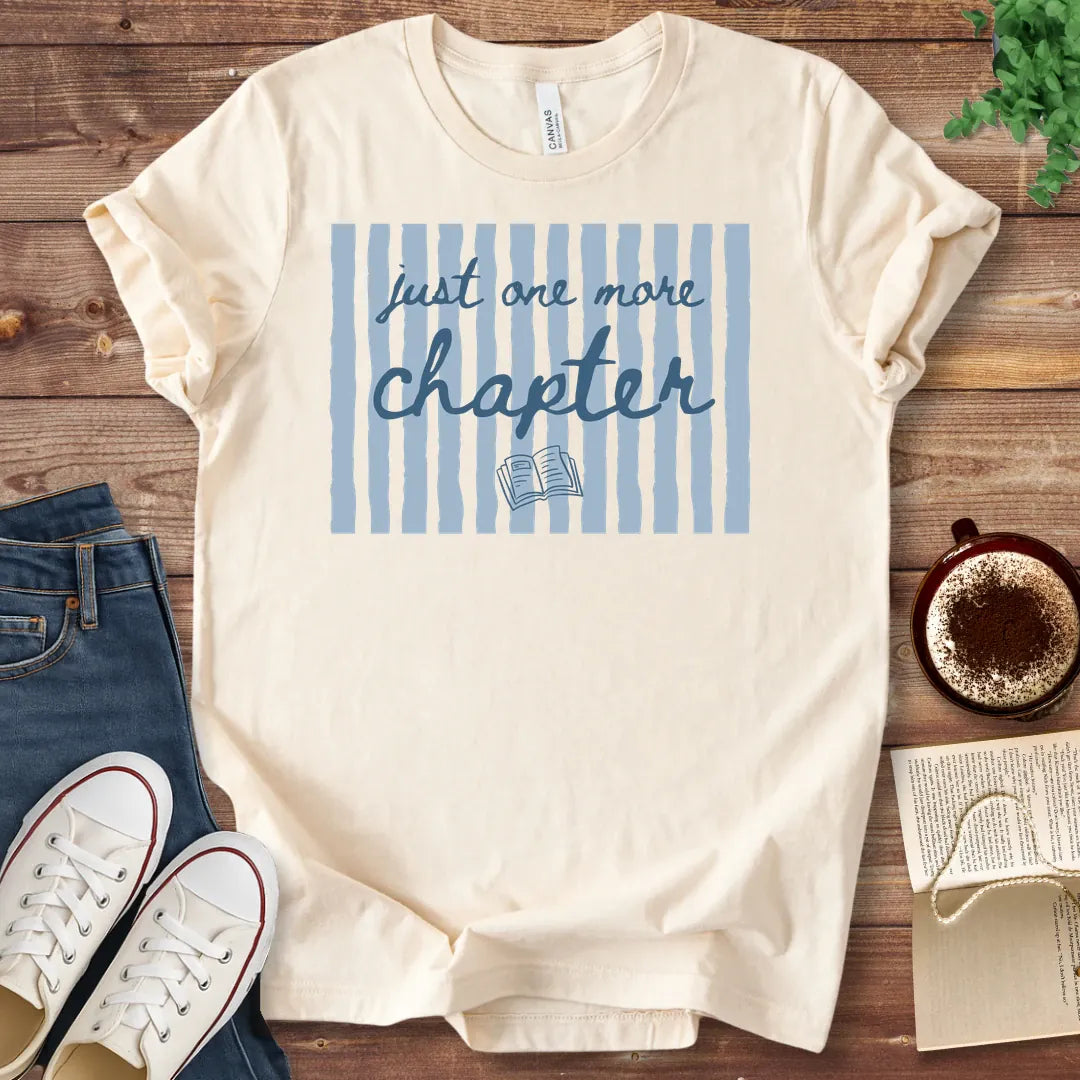 T-Shirt Natural / S Just One More Chapter Stripes T-Shirt