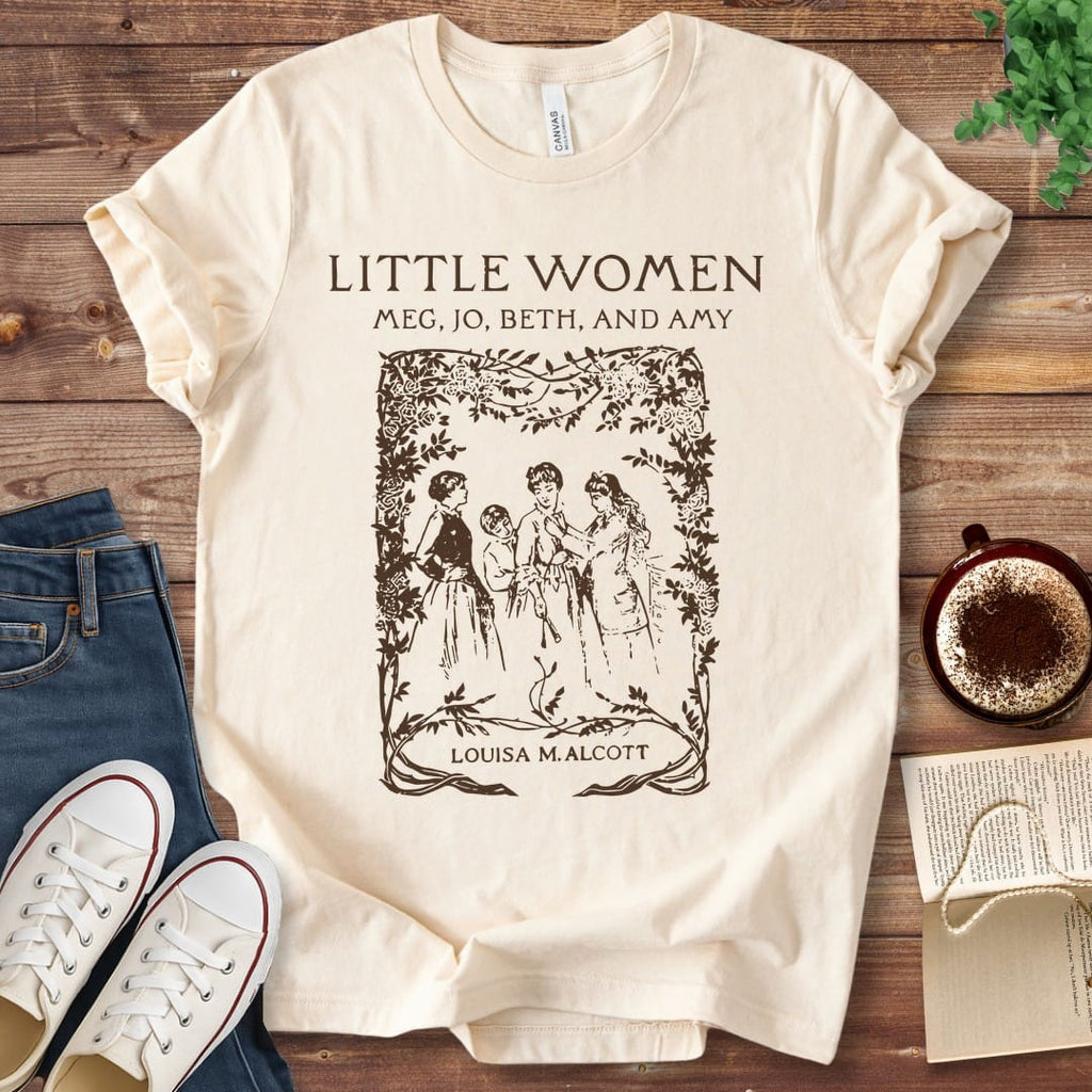 T-Shirt Natural / S Little Women Book Cover T-Shirt