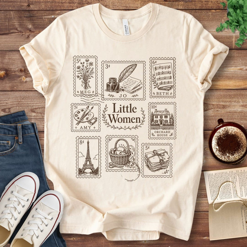 T-Shirt Natural / S Little Women Stamps T-Shirt