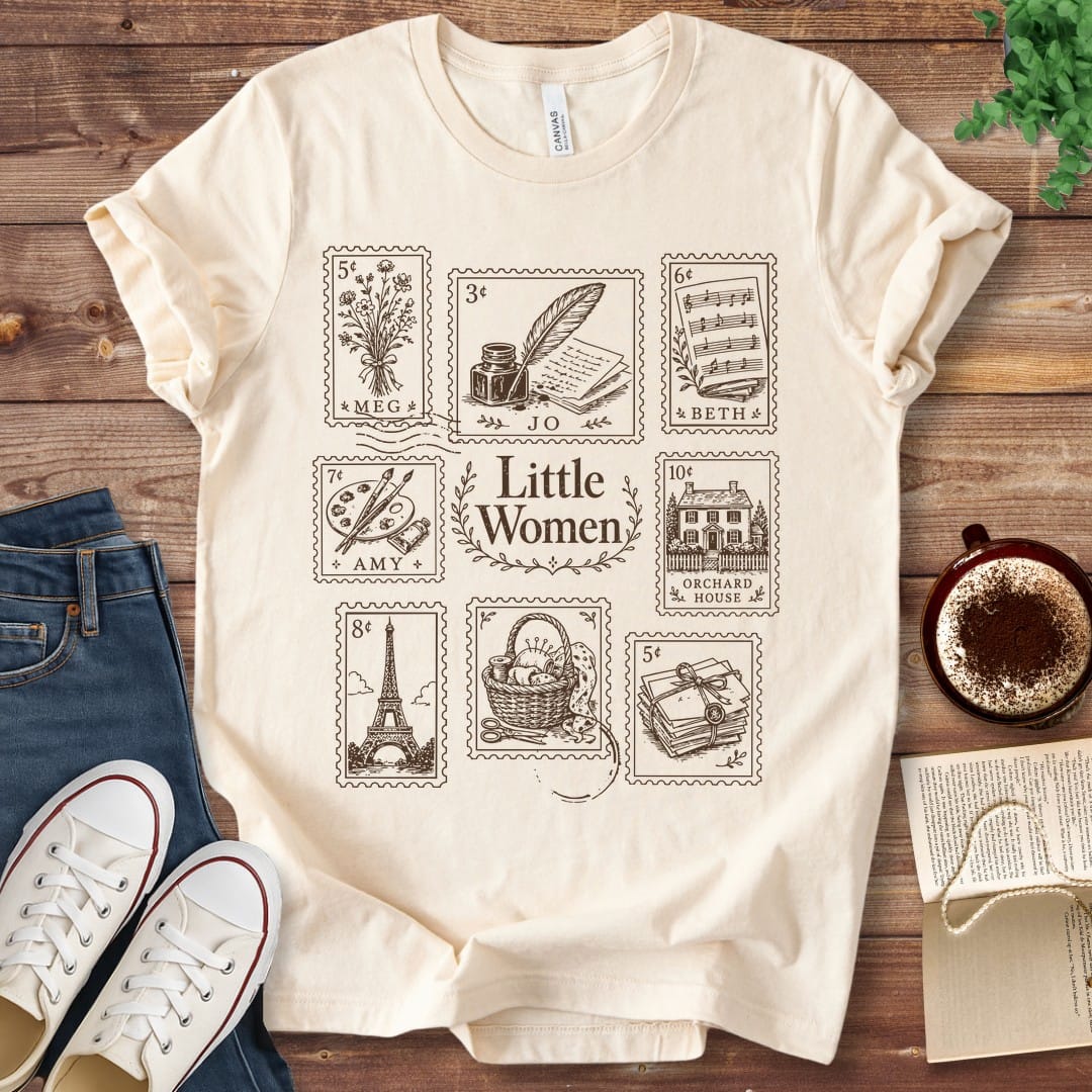 T-Shirt Natural / S Little Women Stamps T-Shirt