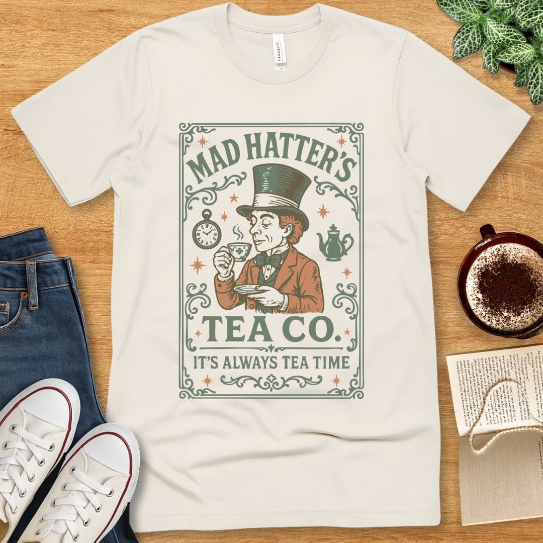 T-Shirt Natural / S Mad Hatter Shirt - Alice in Wonderland