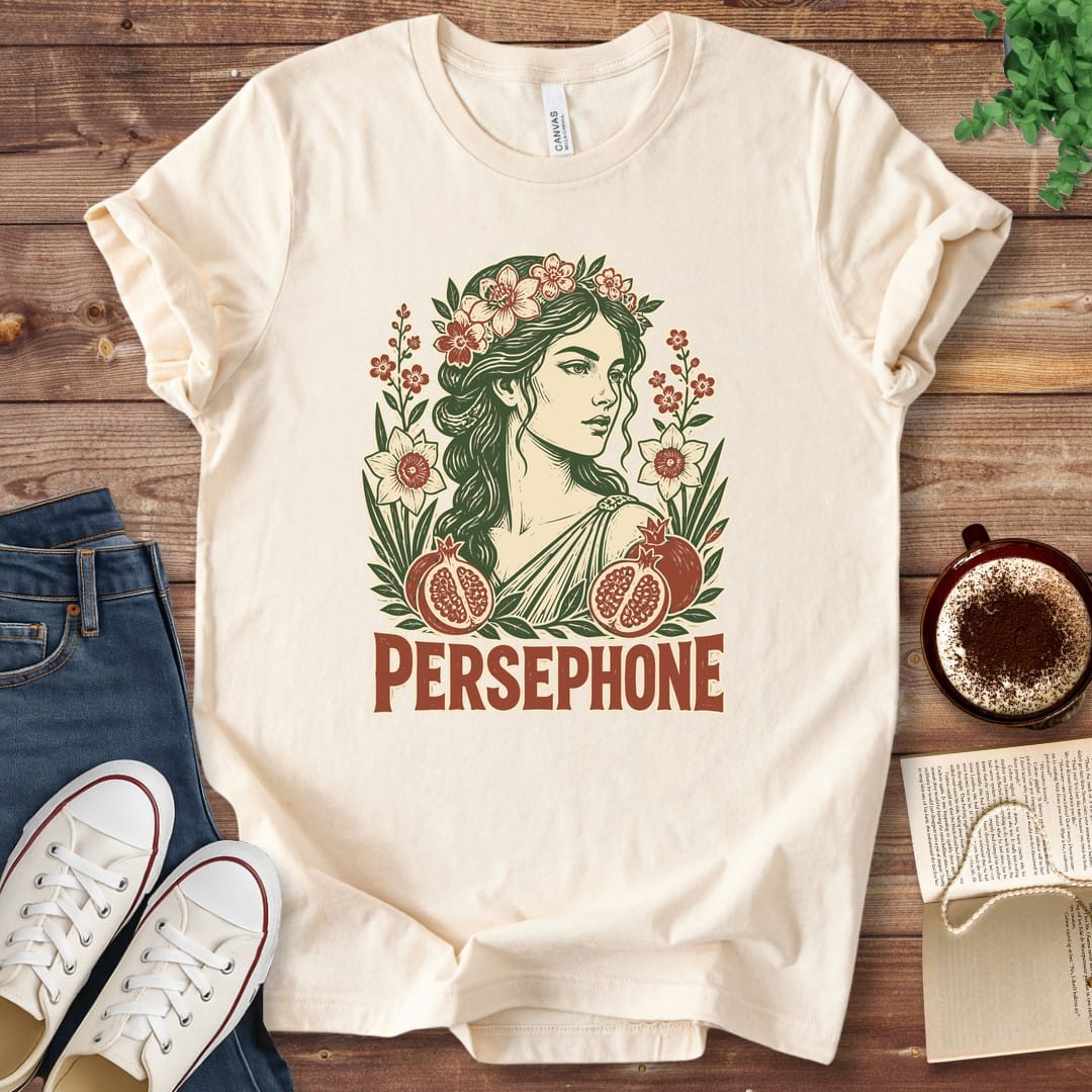 T-Shirt Natural / S Persephone Goddess of Spring T-Shirt