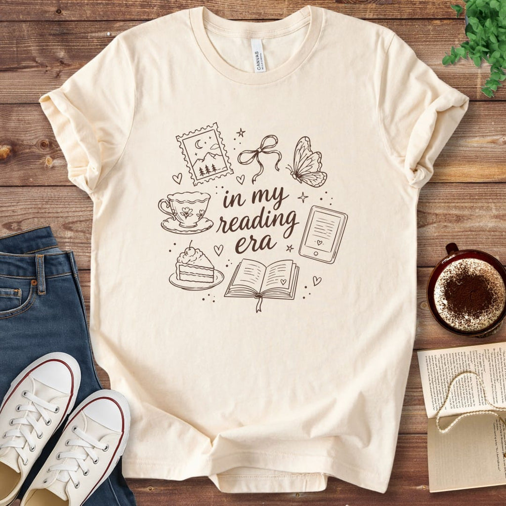 T-Shirt Natural / S Reading Era Doodle T-Shirt