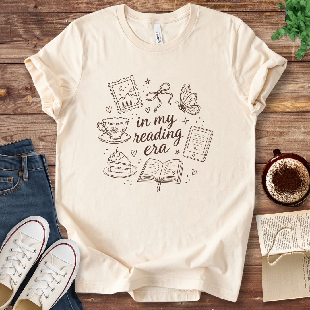 T-Shirt Natural / S Reading Era Doodle T-Shirt