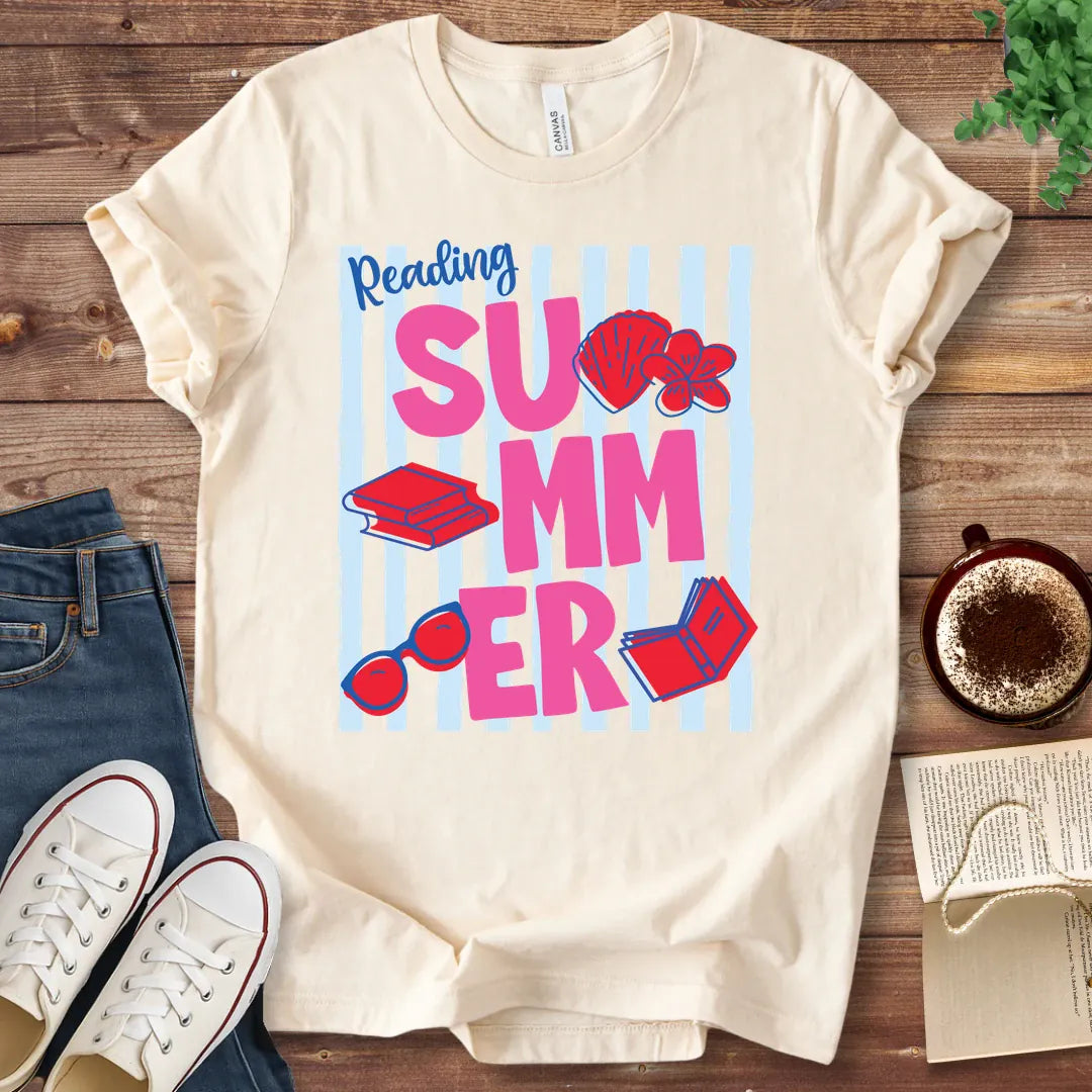 T-Shirt Natural / S Reading Summer Stripes T-Shirt