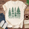 T-Shirt Natural / S Seasons Readings Book Trees T-Shirt