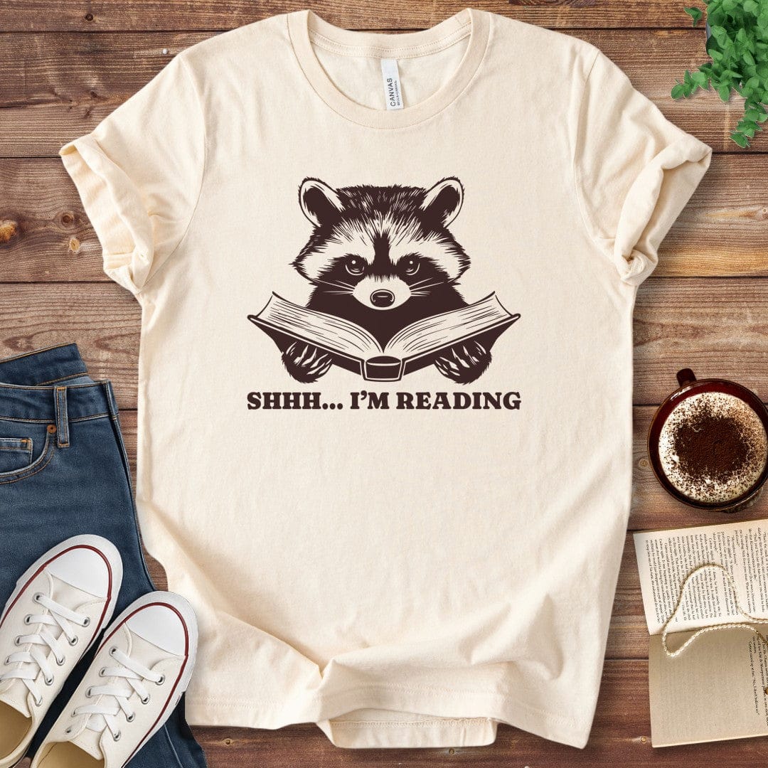 T-Shirt Natural / S Shhh I'm Reading Book Lover Shirt