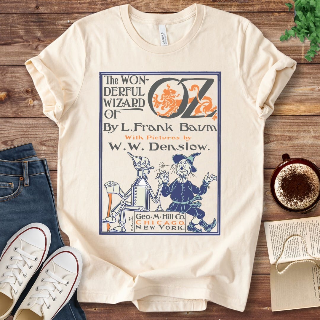 T-Shirt Natural / S The Wonderful Wizard of Oz Book Cover T-Shirt