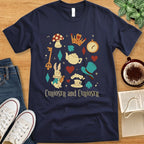 T-Shirt Navy / S Alice In Wonderland Curiouser and Curiouser Inspired T-Shirt