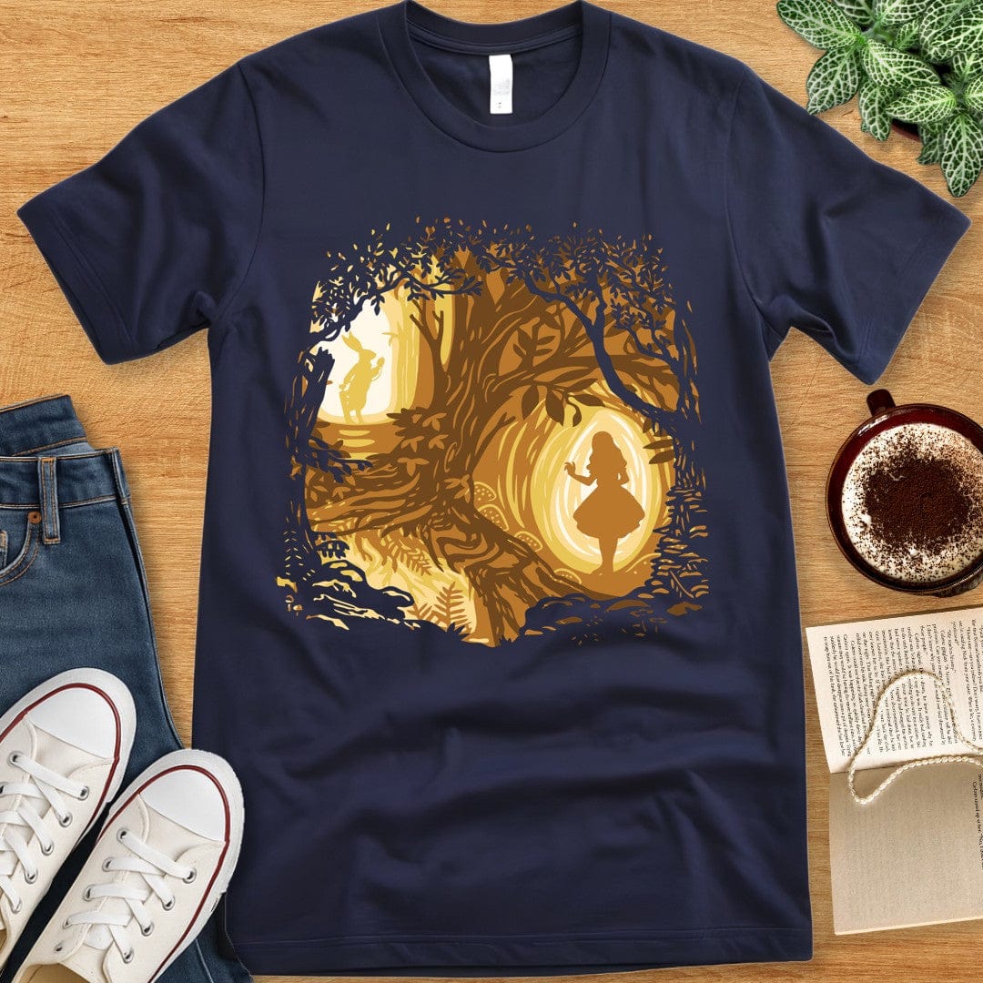 T-Shirt Navy / S Alice in Wonderland Silhouette Shirt