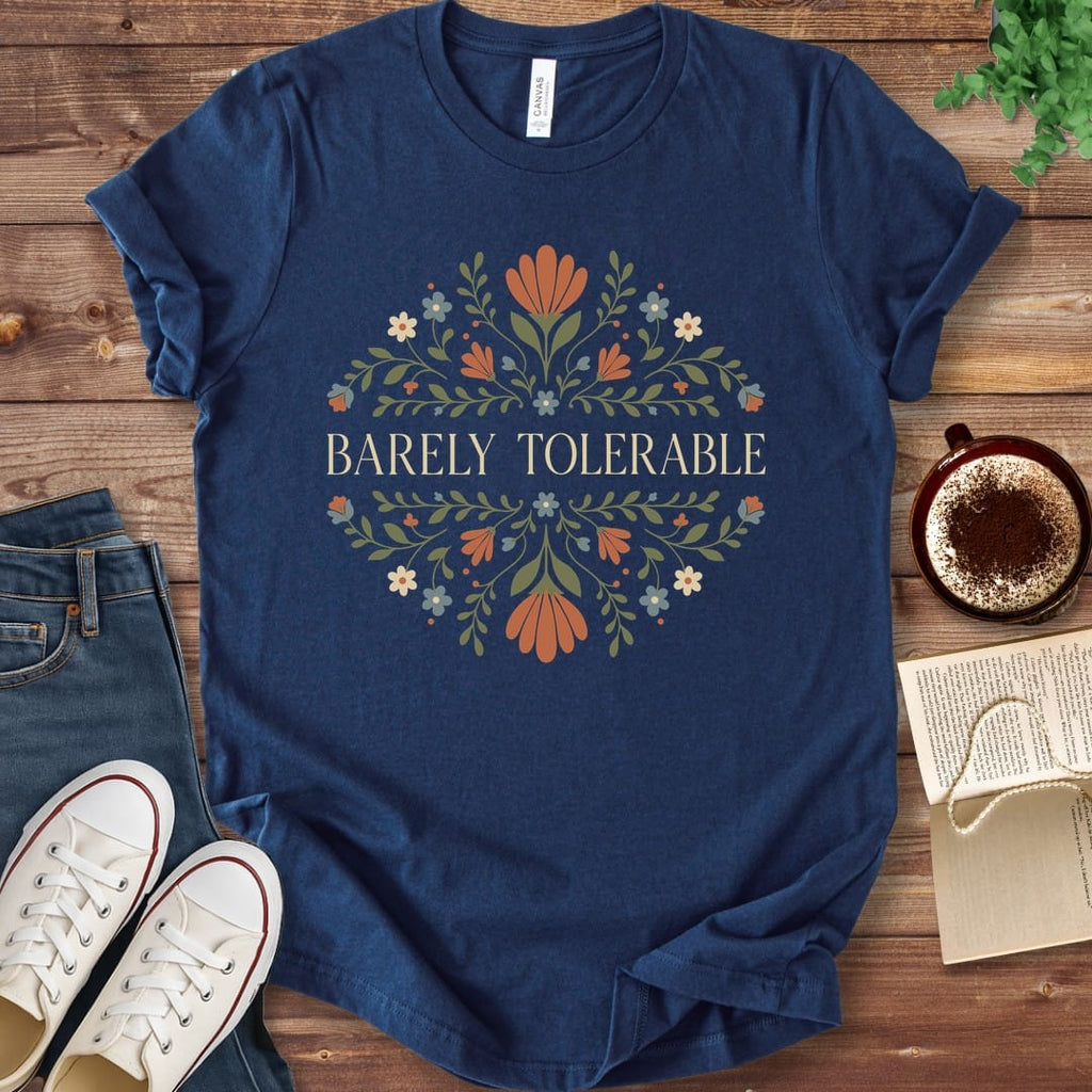 T-Shirt Navy / S Barely Tolerable Pride and Prejudice T-Shirt