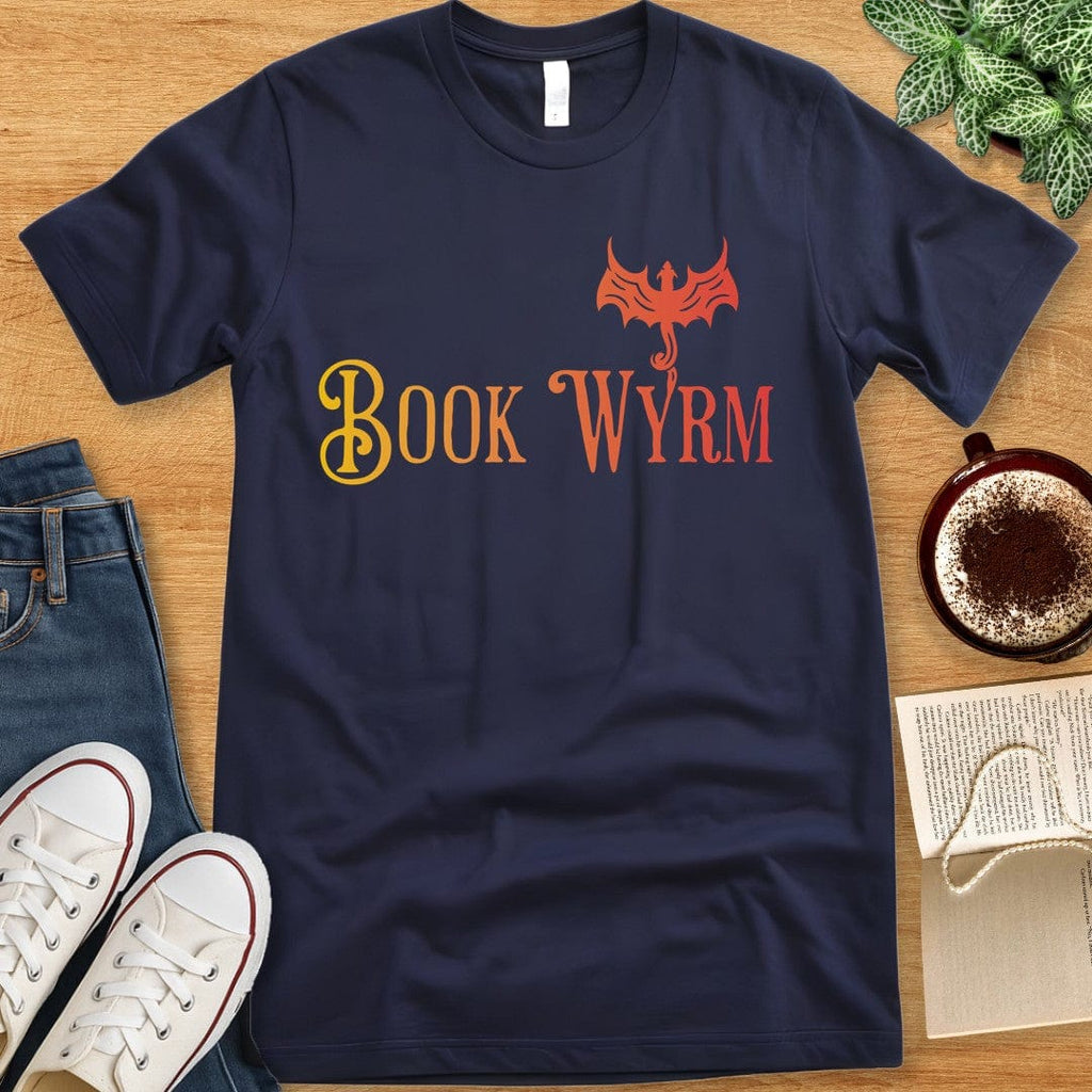 T-Shirt Navy / S Book Wyrm T-shirt