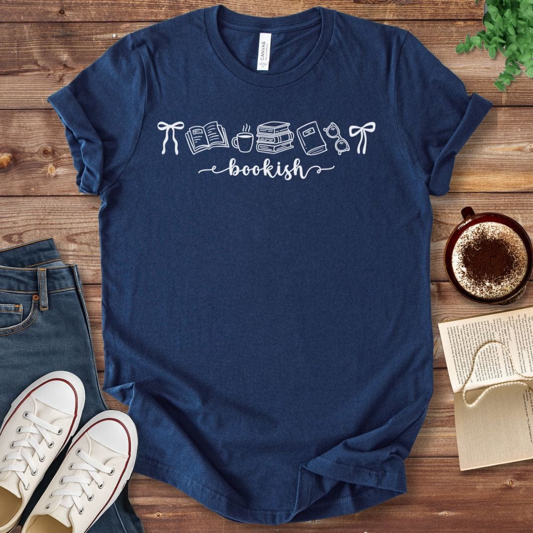 T-Shirt Navy / S Bookish Doodle T-shirt