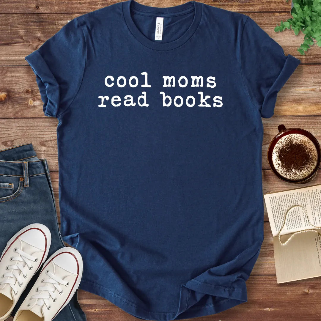 T-Shirt Navy / S Cool Moms Read Books T-shirt