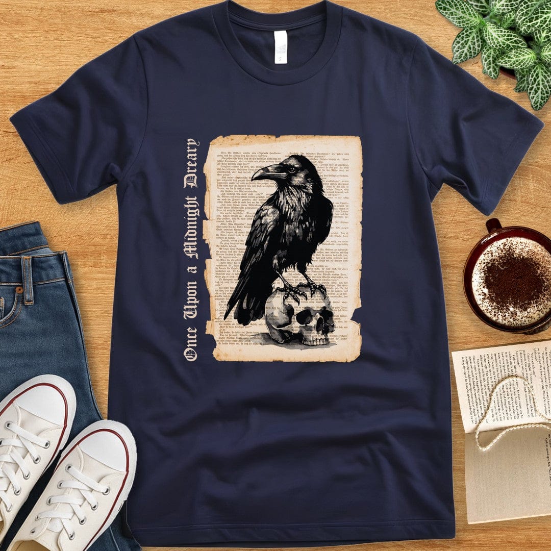 T-Shirt Navy / S Edgar Allan Poe Raven T-shirt