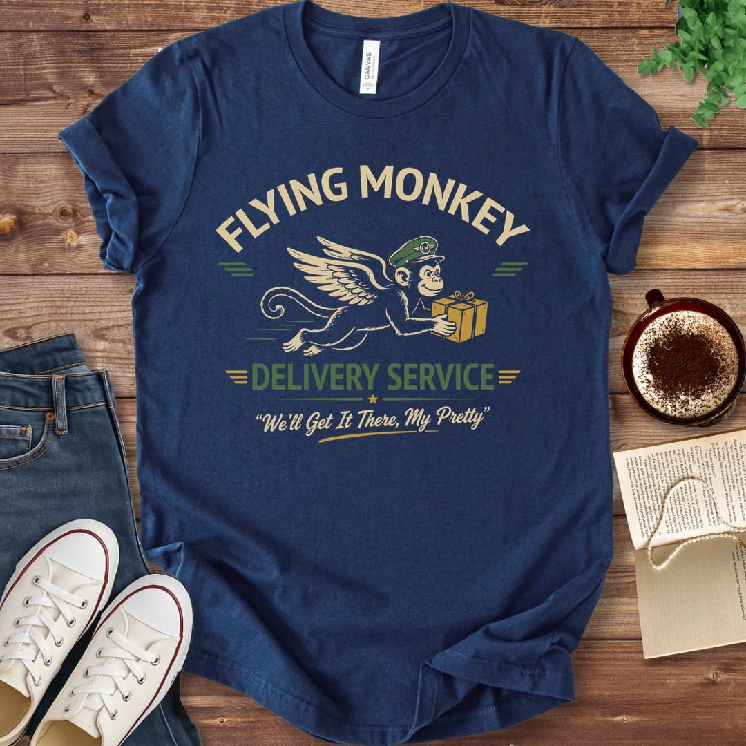 T-Shirt Navy / S Flying Monkey Delivery Service Wizard of Oz T-Shirt