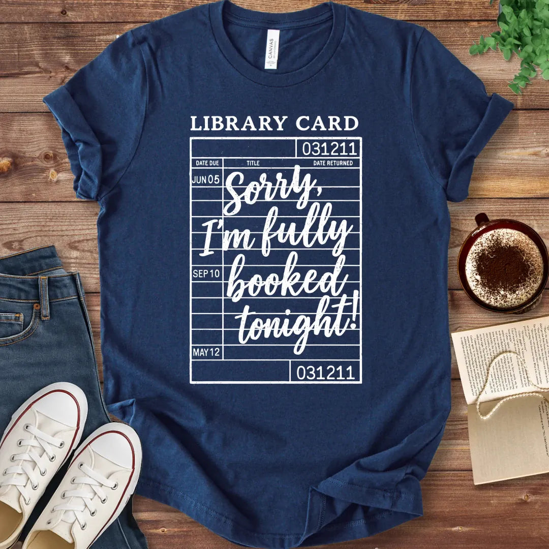 T-Shirt Navy / S Fully Booked Library Card T-Shirt