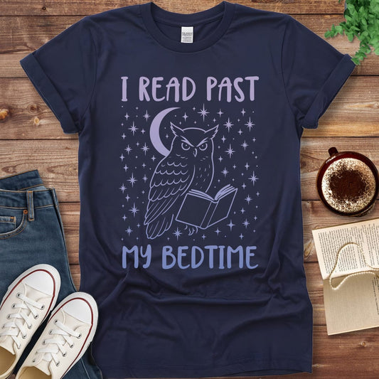 Printful T-shirt Navy / S I Read Past My Bedtime Shirt