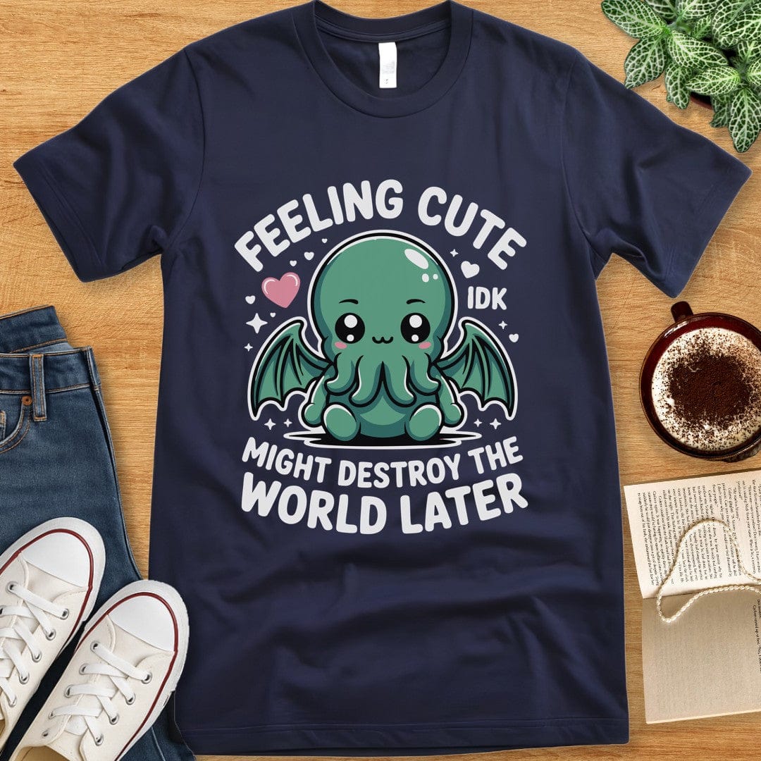 T-Shirt Navy / S Kawaii Cthulhu T-Shirt